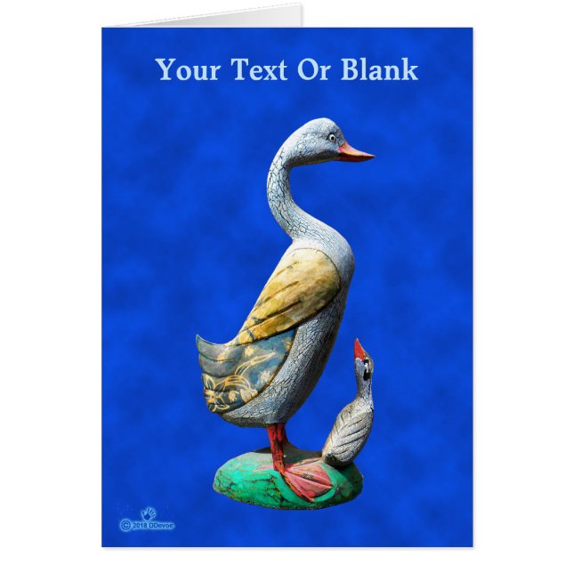 Anka av viltlevande trä hälsningskort (Framsidan)