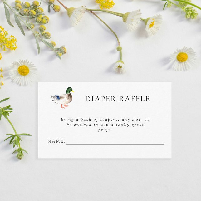Anka Baby Shower Diaper Raffle Biljett Tilläggskort (Skapare uppladdad)