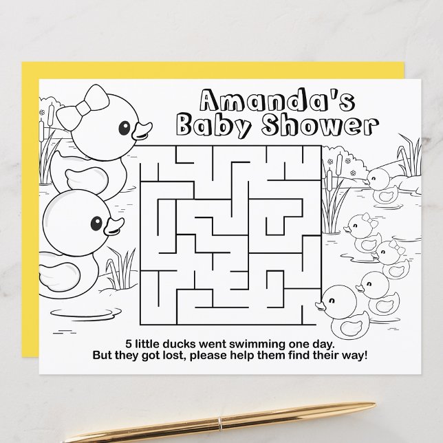 Anka Baby Shower Kids Activity Lakan Bordstablett (Skapare uppladdad)