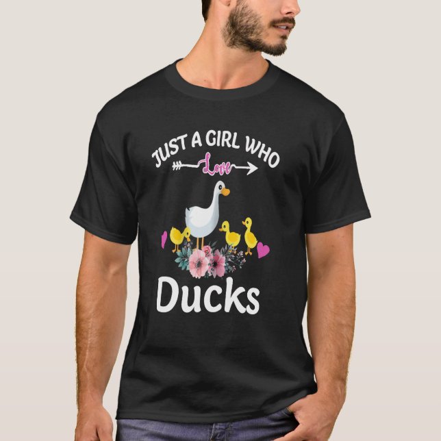Anka - bara en flicka som Kärlek Ankor T Shirt (Framsida)