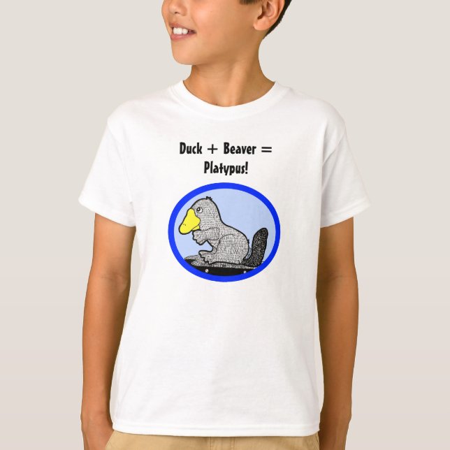 Anka + Beaver = Platypus! T Shirt (Framsida)