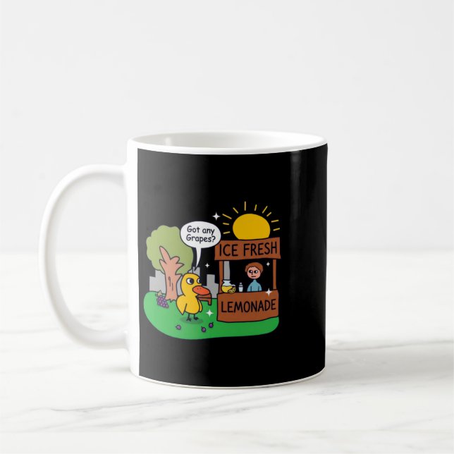 Anka ber om druvor Lemonadstånd Kaffemugg (Vänster)