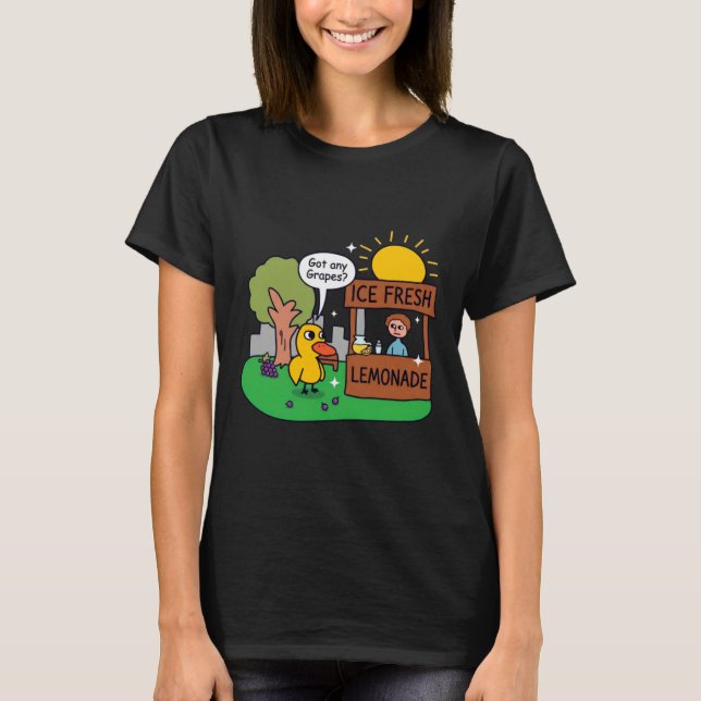 Anka ber om druvor Lemonadstånd T Shirt (Framsida)