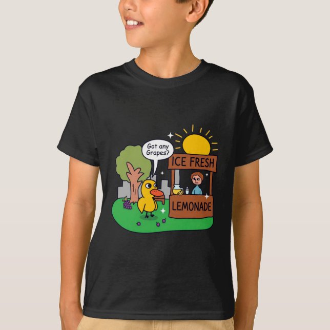 Anka ber om druvor Lemonadstånd T Shirt (Framsida)