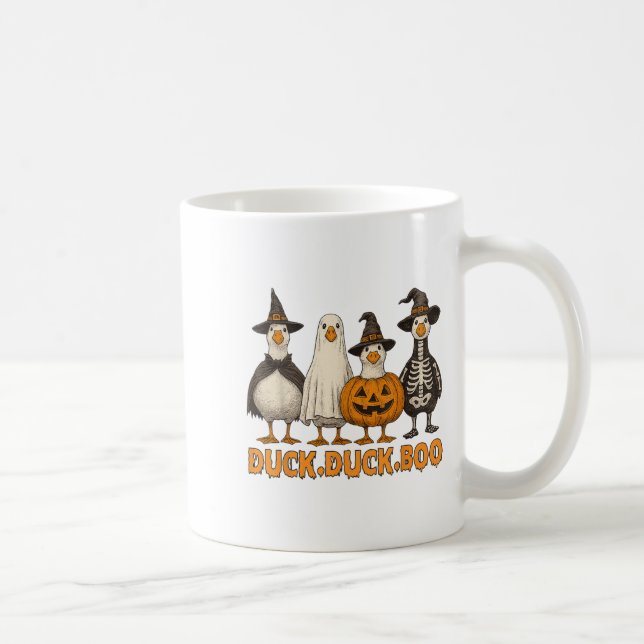 Anka Boo Funny Cute Soky Halloween Family Goose Pu Kaffemugg (Höger)