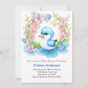 Anka Boy Baby Shower Inbjudningar