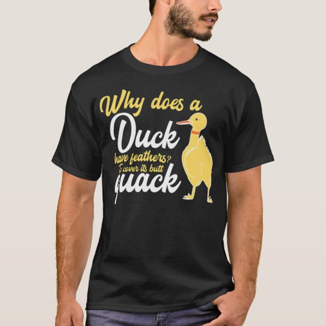 Anka Butt Quack Funny Gift T I kreativ T Shirt (Framsida)