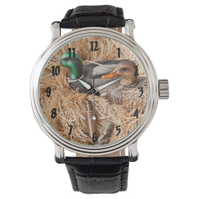 Anka Call Mallard Drake Hunting Hunters Quac Watch Armbandsur (Framsida)