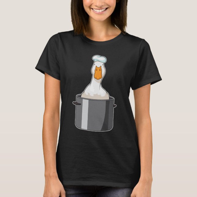 Anka Chef Cooking pot T Shirt (Framsida)