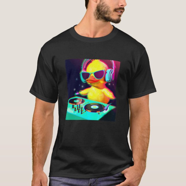 Anka Chick DJ Party Klubb Disk Jockey Gif EDM Danc T Shirt (Framsida)