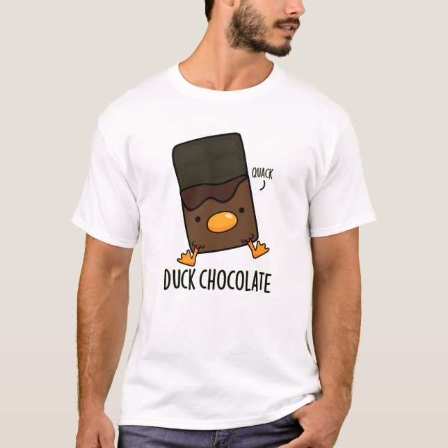Anka Chocolate Funny Mörk Chocolate Pun T Shirt (Framsida)