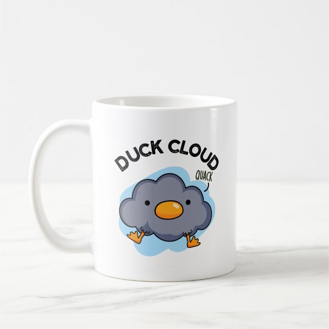 Anka Cloud Funny Weather Pun Kaffemugg (Vänster)