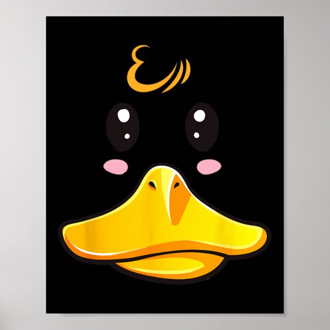 Anka Costume Cute Rubber Ducky Ansikte Halloween Poster (Framsidan)