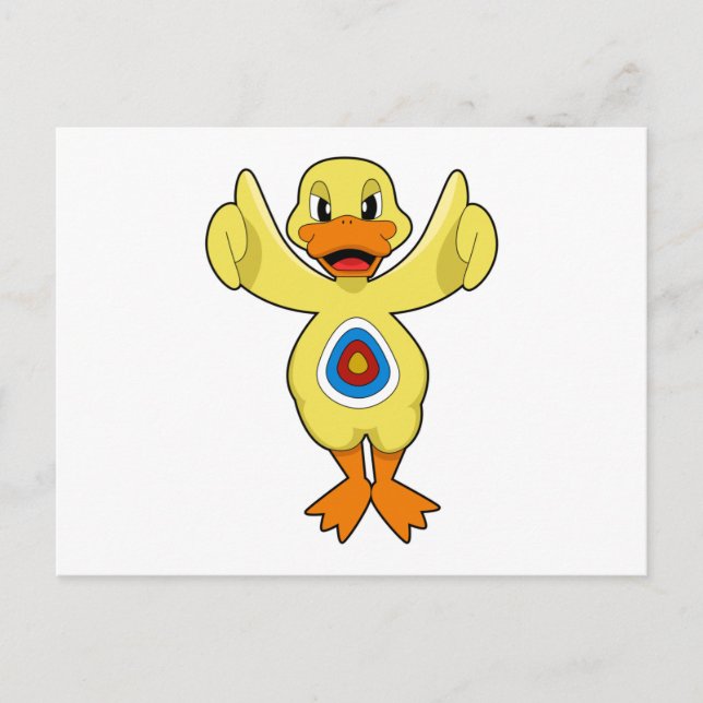 Anka Darts Bullseye Vykort (Framsida)