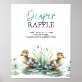 Anka Diaper Raffle Baby Shower Blue Poster