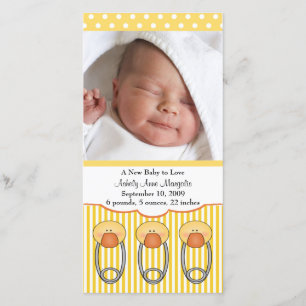 Anka Diaper Stift PHOTO Birth Notice Meddelande