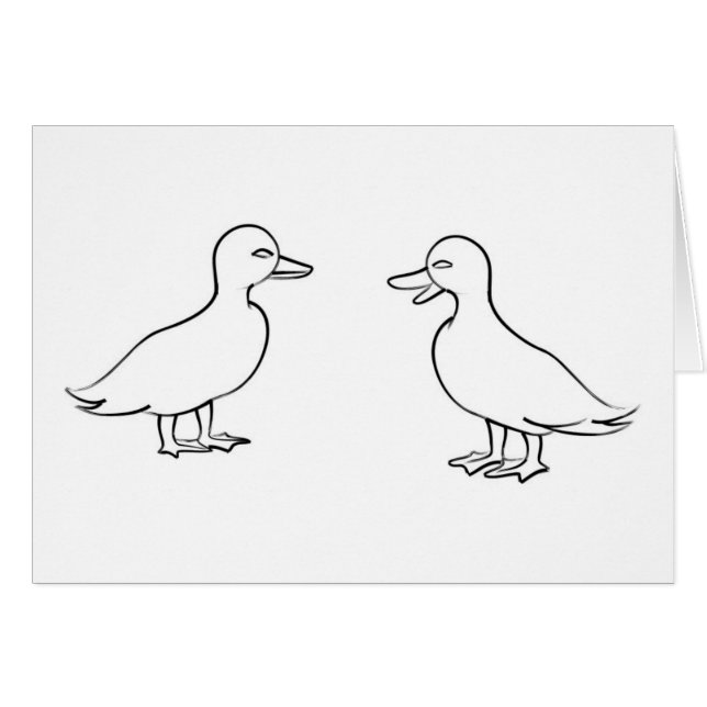 Anka-disposition Hälsningskort (Framsidan Horizontal)