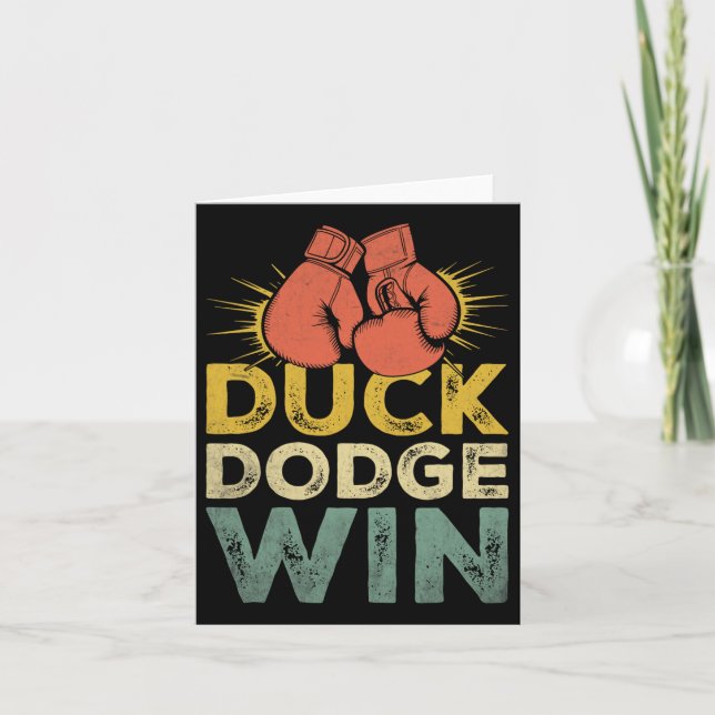 Anka Dodge Win Boxer Sports Strength Gym Idrottsma Kort (Framsida)