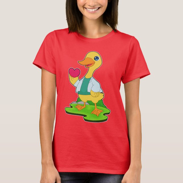 Anka Doktor Heart T Shirt (Framsida)