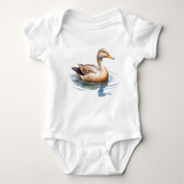 Anka Duckling Swimming i Pond T Shirt