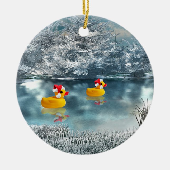 Anka Duo jul Ceramic Ornament (Framsidan)