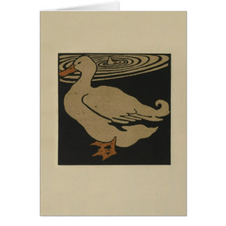 Anka efter dammen hälsningskort