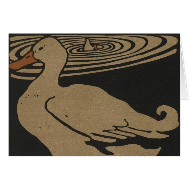 Anka efter dammen hälsningskort (Framsidan Horizontal)