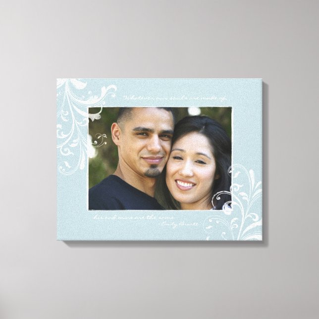 Anka Egg Blue White Blommigt Photo Template Bild (Framsida)