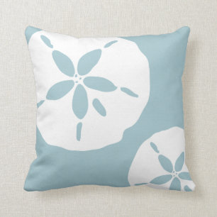 Anka Egg Blue White Sand Dollar Sea Snäcka Mönster Kudde