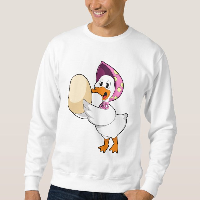 Anka Egg Lång Ärmad Tröja (Framsida)