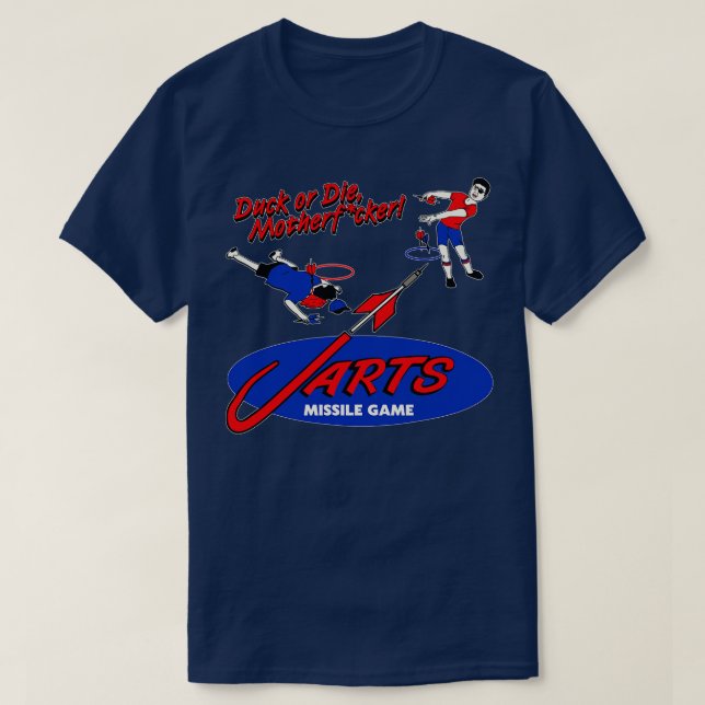 Anka eller Die Gräsmatta Jarts Missile Game T Shirt (Design framsida)
