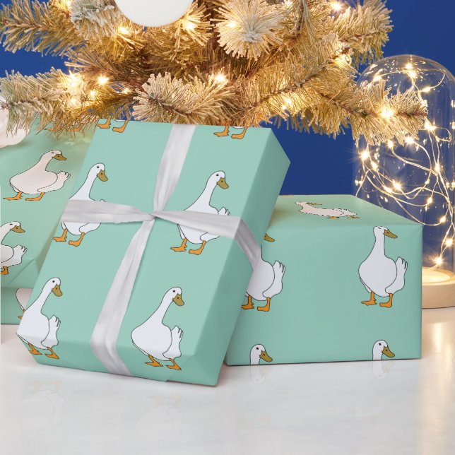 Anka Fågel Vit Anka  Presentpapper (Helgdagar)
