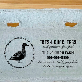 Anka Familjegårm Namn Egg Carton Rubber Frimärke Stämpel
