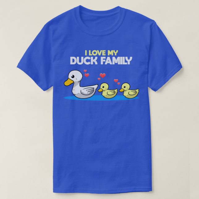 Anka-familjens ägare Älskare Cute Baby Ankor T Shirt (Design framsida)