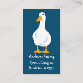 Anka Farm White Anka marinblå marinblått Visitkort