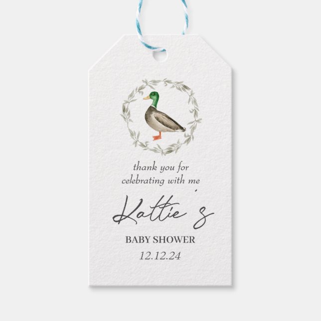 Anka favärde-tagg, Mallard Favor-tagg, Presentetikett (Framsidan)