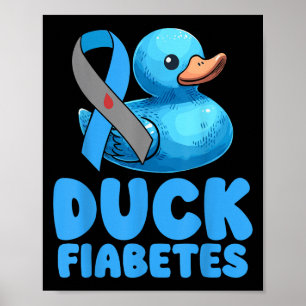 Anka Fiabetes Diabetes Medvetenhet Månad Insulin P Poster