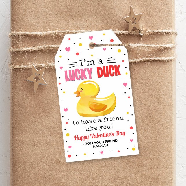 Anka Gift Märkre, Classroom Valentines Märkre Presentetikett (Skapare uppladdad)