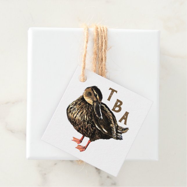Anka Gift Märkre Gåvor Etiketter (På plats)