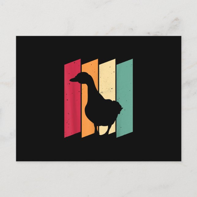 Anka Goose Farmer Gift Meddelande Vykort (Framsida)