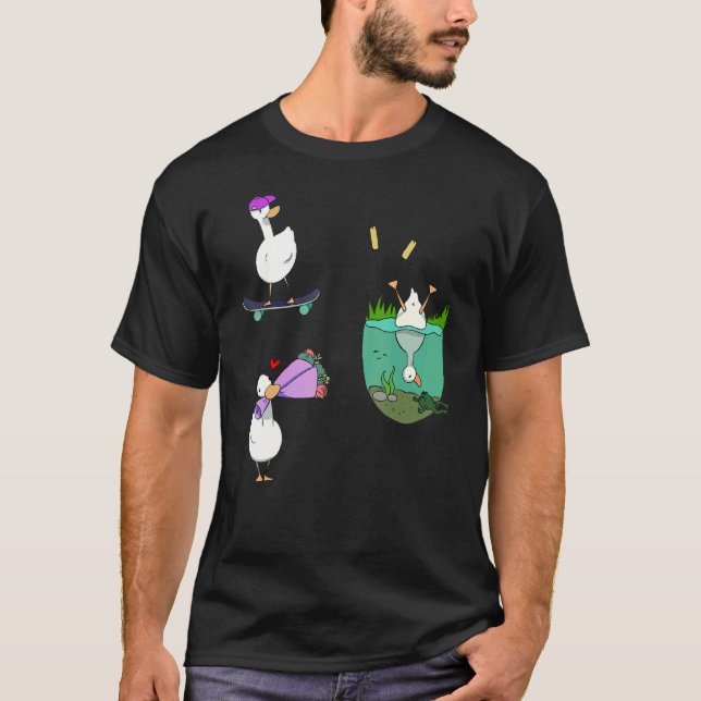 Anka gör söt sak t shirt (Framsida)