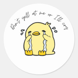 Anka gråtande dekal runt klistermärke