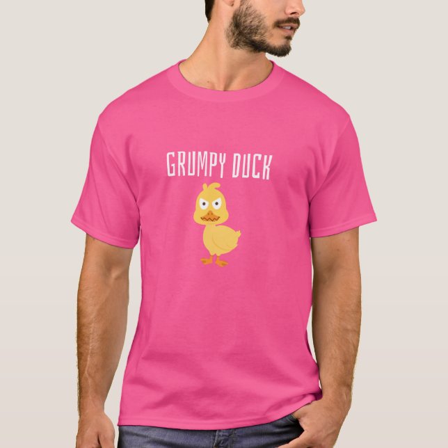 Anka Grumpy Ansikte Cute Cruising Rubber Roligt Co T Shirt (Framsida)