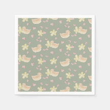 Anka Hjärtblommiga vattenfärg Babyskugga Strålkast