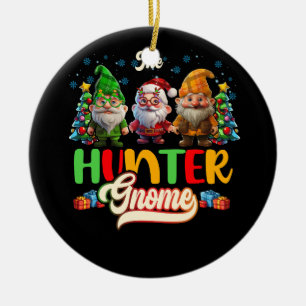 Anka Hjort Hunter Gnome Hunting Family Matching Ch Julgransprydnad Keramik