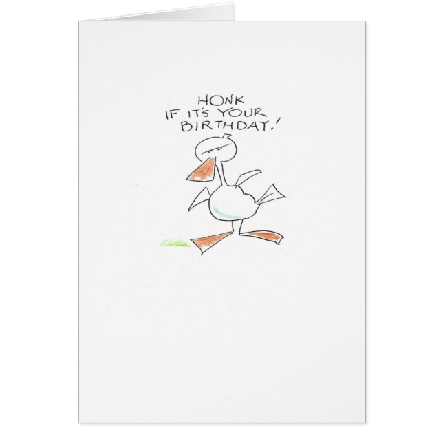 Anka honk hälsningskort (Framsidan)