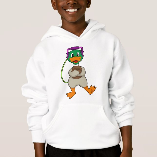 Anka-hörlursmusik T Shirt (Framsida)