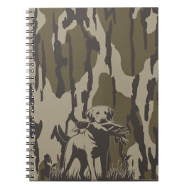 Anka Hunter Hund Forest Waterfowl Bottomland Camo Anteckningsbok