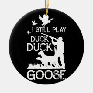 Anka Hunter Quote jag fortfarande spelar Anka Goos Julgransprydnad Keramik