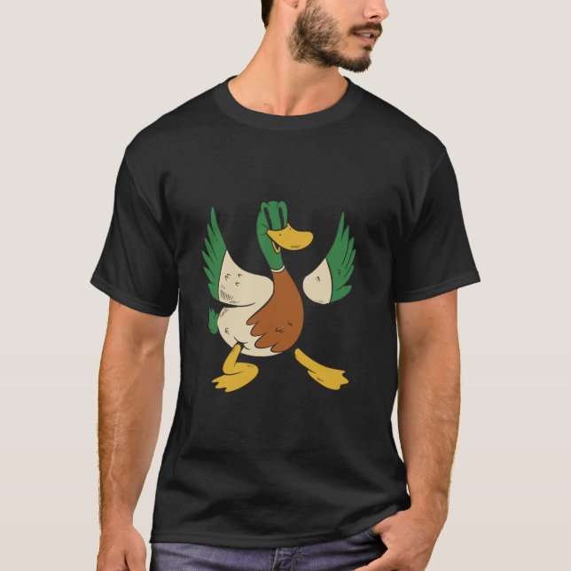 Anka Hunters and Farmers Tecknad Animal Roligt Lon T Shirt (Framsida)